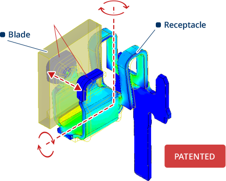 Dual beam contact