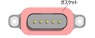 ガスケット装着位置を表したイメージ図